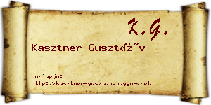Kasztner Gusztáv névjegykártya
