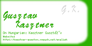 gusztav kasztner business card